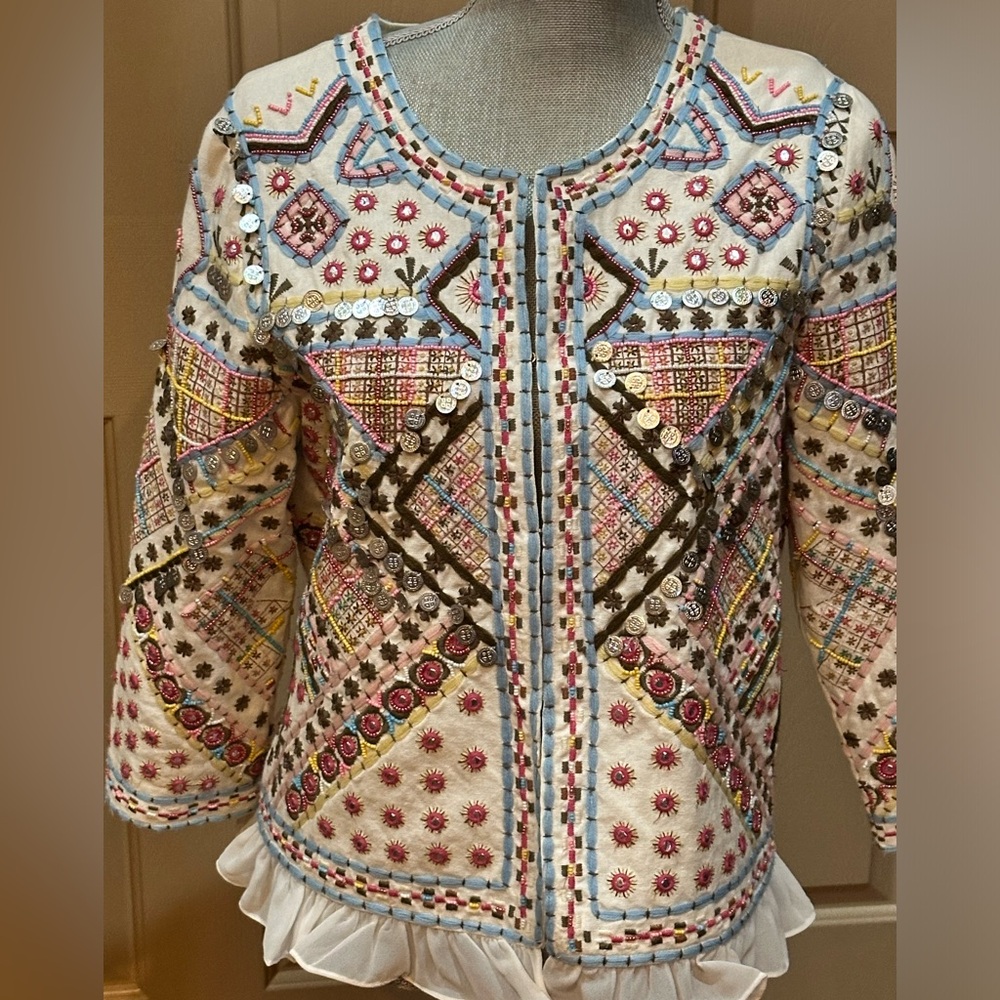 Indigo Moon Embroidered Jacket